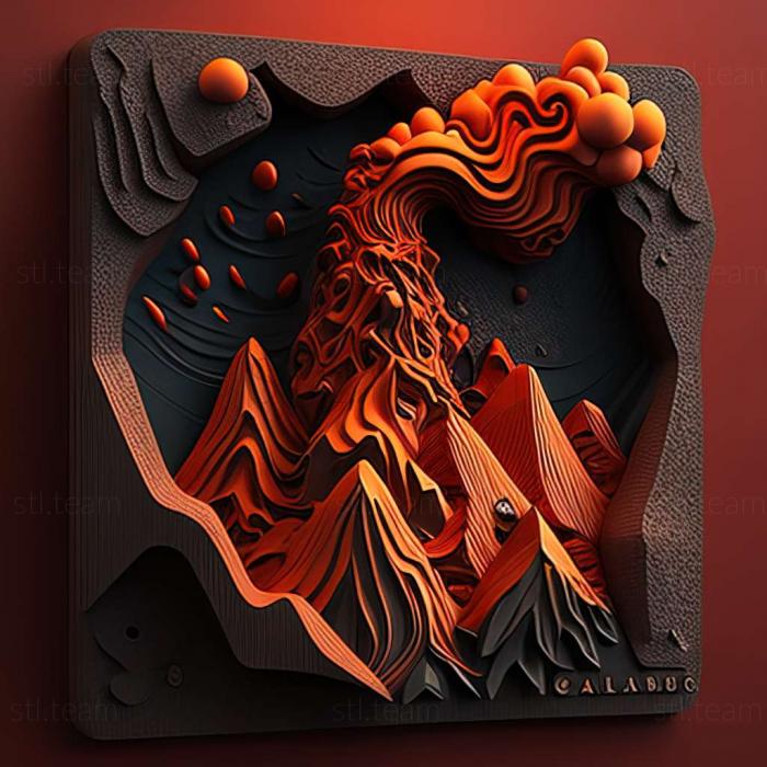 3D model Volcanoids game (STL)